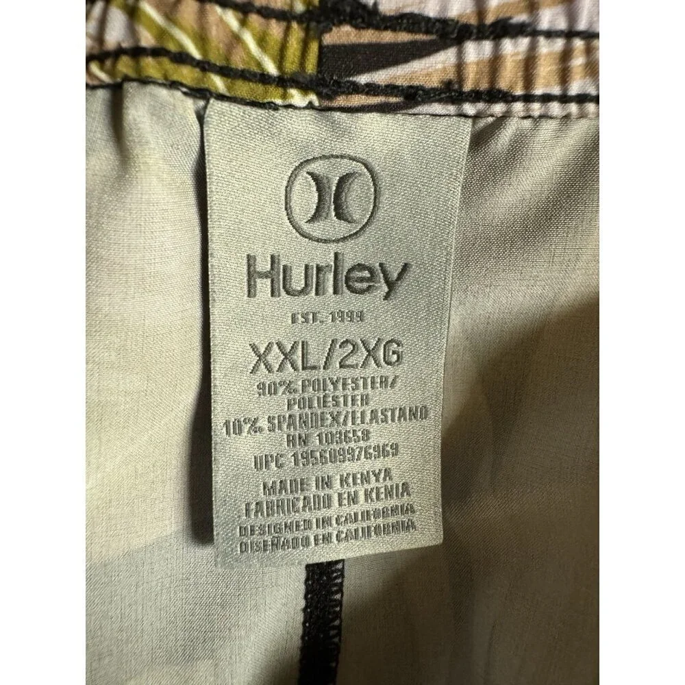 Hurley Swim Trunks Mens XXL Tropical Print 3” Inseam